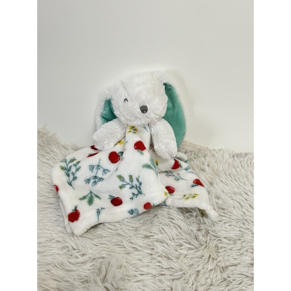 Blankets And Beyond Gray Bunny Rabbit Lovey White Security Blanket